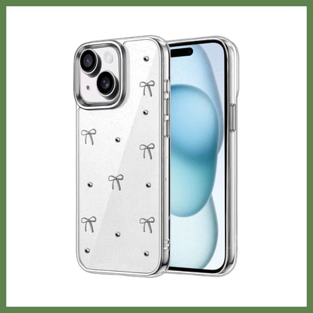 HOBİBAHÇEM iPhone 15 Uyumlu Fiyonk Desenli Kapak - Desen 5 HB006