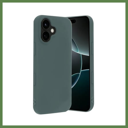HOBİBAHÇEM iPhone 17 Nano içi Kadife Silikon - Koyu Yeşil HB006