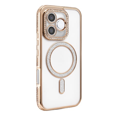 HOBİBAHÇEM Huawei Honor 600 Lite Joke Simli Magneticsafe Kılıf - Gold HB006