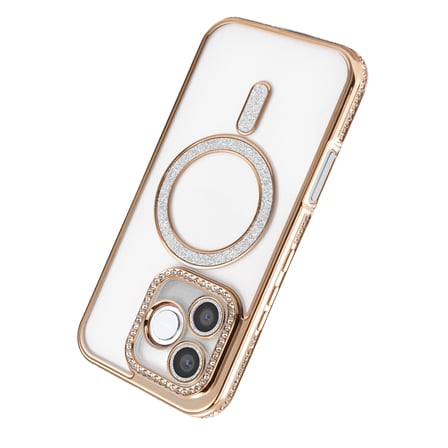 HOBİBAHÇEM Huawei Honor 600 Lite Joke Simli Magneticsafe Kılıf - Gold HB006