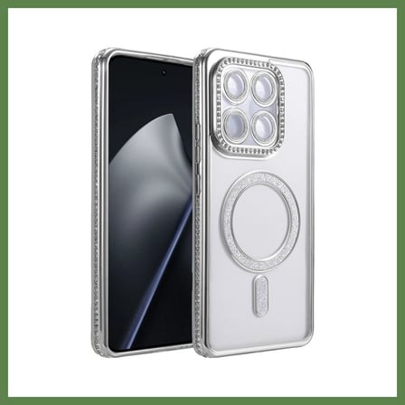 HOBİBAHÇEM Mi 17T Joke Simli Magneticsafe Kılıf - Gümüş HB006