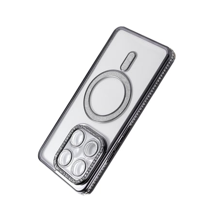 HOBİBAHÇEM Mi 17T Joke Simli Magneticsafe Kılıf - Siyah HB006