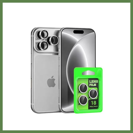 HOBİBAHÇEM iPhone 18 Pro Uyumlu Raze Metal Kamera Lens - Gümüş HB006