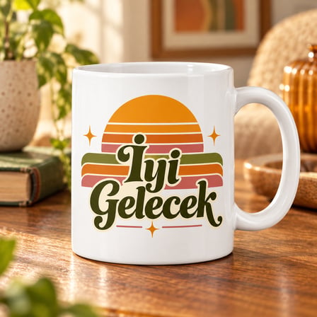 HOBİBAHÇEM İyi Gelecek Tasarımlı Porselen Kupa - MODEL 472 HB006