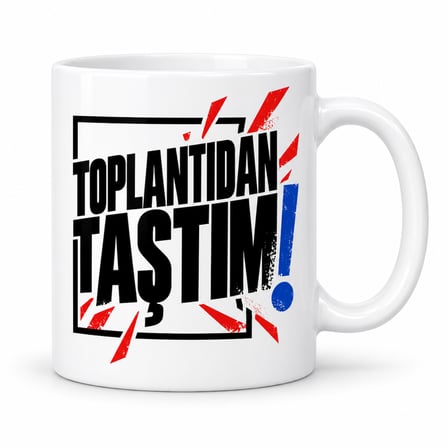 HOBİBAHÇEM Toplantıdan Taştım Tasarımlı Porselen Kupa - MODEL 667 HB006