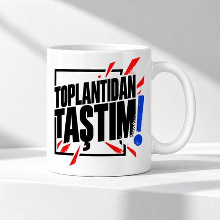 HOBİBAHÇEM Toplantıdan Taştım Tasarımlı Porselen Kupa - MODEL 667 HB006