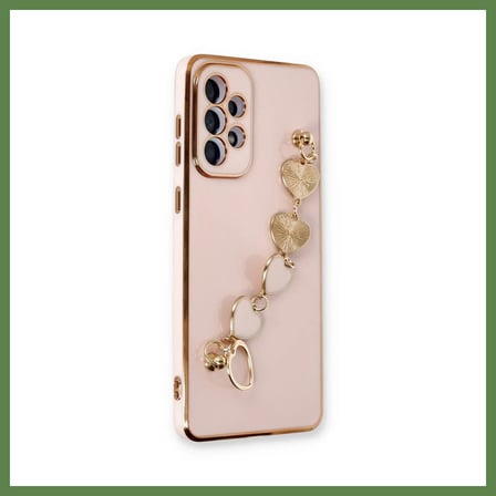 HOBİBAHÇEM Samsung Galaxy A33 5G Kılıf Esila Silikon - Pudra HB006