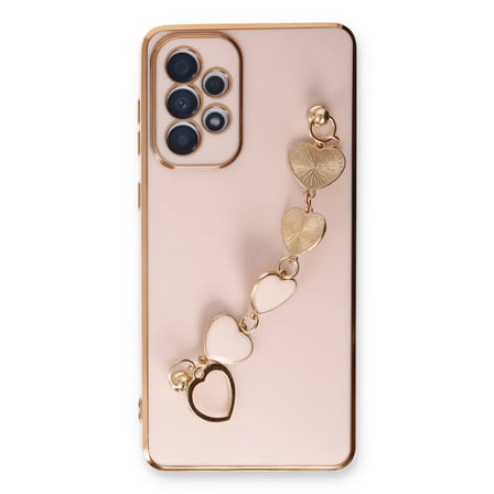 HOBİBAHÇEM Samsung Galaxy A33 5G Kılıf Esila Silikon - Pudra HB006
