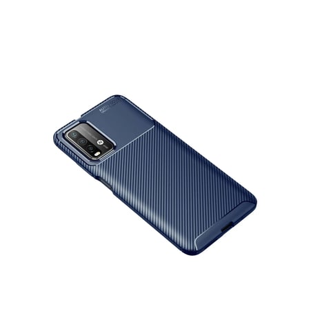 HOBİBAHÇEM Redmi 9T Kılıf Auto Focus Karbon Kapak - Lacivert HB006