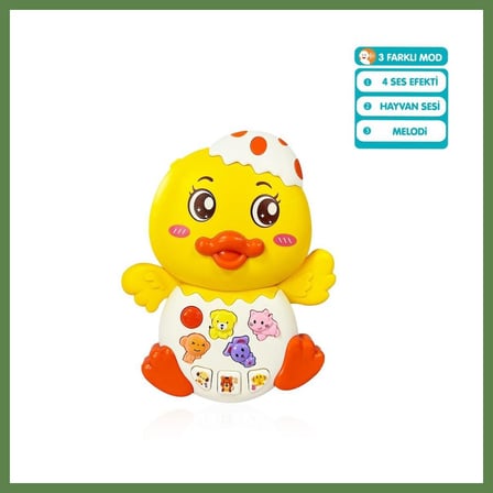 HOBİBAHÇEM JLG-855-144A IŞIKLI VE MÜZİKLİ ÖRDEK BEBEK HB006