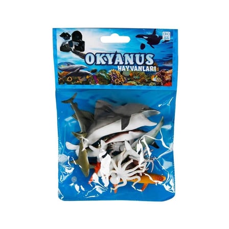 HOBİBAHÇEM Okyanus Hayvanları Poşetli Hayvan Oyun Seti HB006