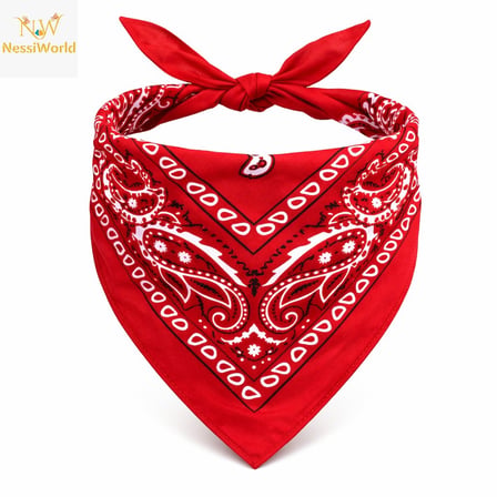 HOBİBAHÇEM Kırmızı Kovboy Fuları Çocuk Bandana Western Desenli Boyun Fuları HB006