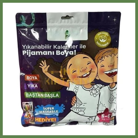 HOBİBAHÇEM Kalem Hediyeli Boyanabilir Pijama 5-6 Yaş HB006