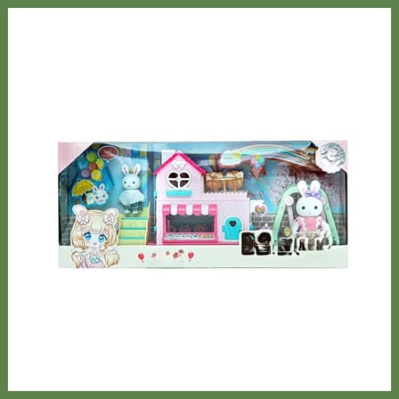 HOBİBAHÇEM Mi̇ni̇ Tavşan Kaydıraklı Park Oyun Seti̇ HB006