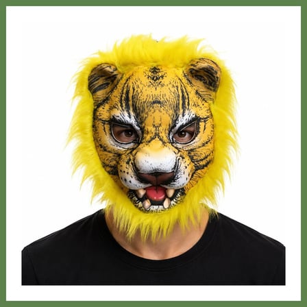 HOBİBAHÇEM Sarı Yeleli Kaplan EVA Maske HB006
