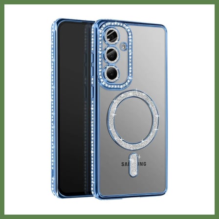 HOBİBAHÇEM Samsung Galaxy S26 Uyumlu Joke Simli Magneticsafe Kılıf - Mavi HB006