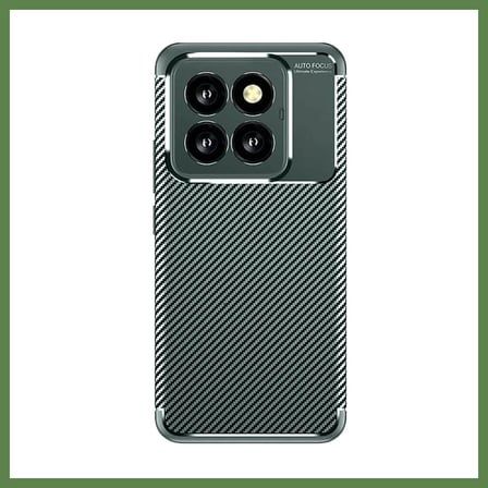 Hobi̇Bahçem Mi 14T Pro Uyumlu Kılıf Auto Focus Karbon Kapak - Koyu Yeşil Hb006