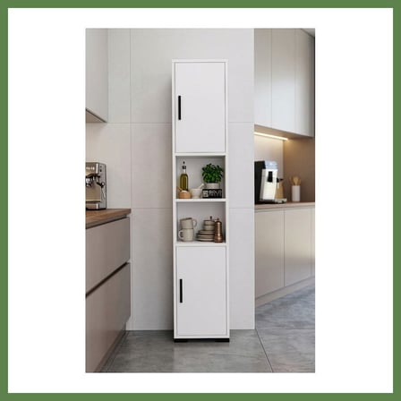 HOBİBAHÇEM Çok Amaçlı Erzak Dolabı Beyaz 35 cm HB006