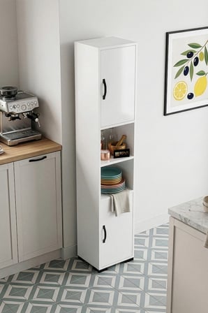 HOBİBAHÇEM Çok Amaçlı Erzak Dolabı Beyaz 35 cm HB006