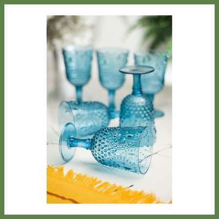 HOBİBAHÇEM Akrilik Aquamarin 6'lı Kadeh & Su Meşrubat Kahve Yanı Bardağı 450 ml ( Cam Değildir ) HB006