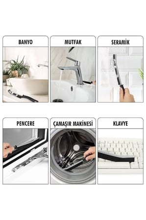 HOBİBAHÇEM 2 Li Çok Amaçlı Temizlik Fırçası & Derz Fırçası & Mutfak Banyo Temizlik Fırçası HB006