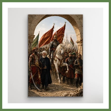 HOBİBAHÇEM Fatih Sultan Mehmet İstanbul'un Fethi Kanvas Tablo 60X90 CM HB006