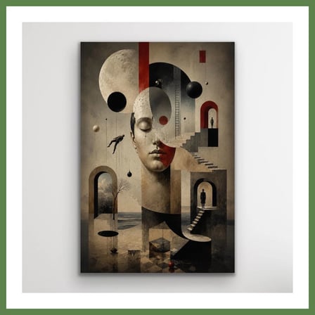 HOBİBAHÇEM Karışık Rüyalar Soyut Kanvas Tablo 40X60 CM HB006