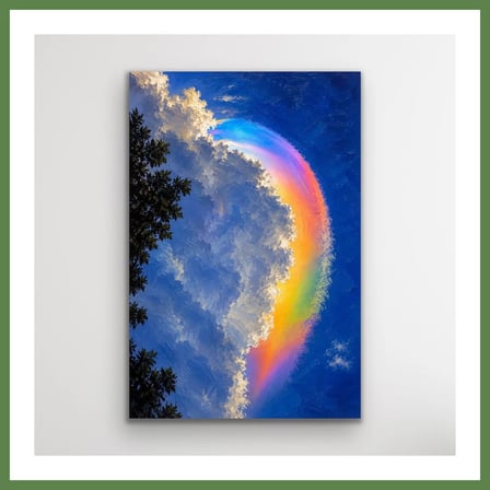 HOBİBAHÇEM Gökkuşağı Bulutu Kanvas Tablo 60X90 CM HB006