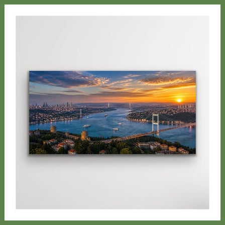 HOBİBAHÇEM 3 Boğaz Manzaralı İstanbul Kanvas Tablo 60X120 CM HB006