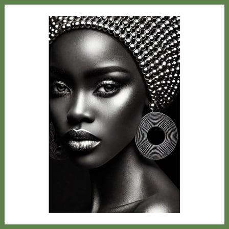 HOBİBAHÇEM Afrikalı Siyahi Kadın Kanvas Tablo 70x100 HB006