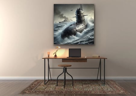 HOBİBAHÇEM Denizaltı Kanvas Tablo 90x90cm HB006
