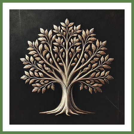 HOBİBAHÇEM Bronz Ağaç Kanvas Tablo 60x60cm HB006
