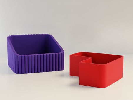 HOBİBAHÇEM 3D Baskı Fıstık Kasesi - Çift Hazneli Kabuk Ayırıcı Sunum Kasesi - Mor Kırmızı HB006