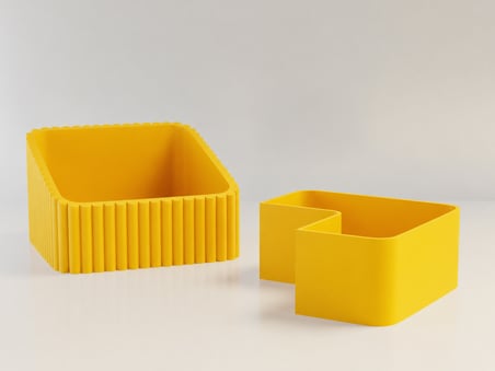 HOBİBAHÇEM 3D Baskı Fıstık Kasesi - Çift Hazneli Kabuk Ayırıcı Sunum Kasesi - Sarı Sarı HB006