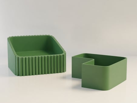 HOBİBAHÇEM 3D Baskı Fıstık Kasesi - Çift Hazneli Kabuk Ayırıcı Sunum Kasesi - Yeşil Yeşil HB006