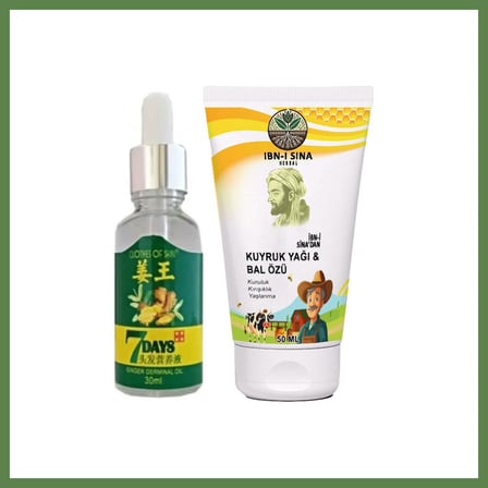 HOBİBAHÇEM 7days Saç Serumu + Ibn-I Sina Kuyruk Yağlı Bal Özlü Bay Bayan Yüzkremi 50 ml HB006