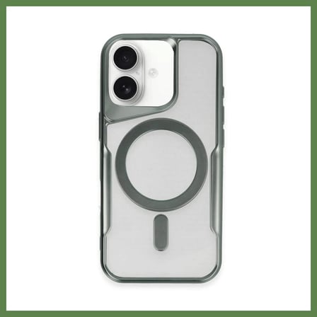 HOBİBAHÇEM iPhone 16 Uyumlu Kılıf Boyi Magsafe Silikon Kapak - Yeşil HB006