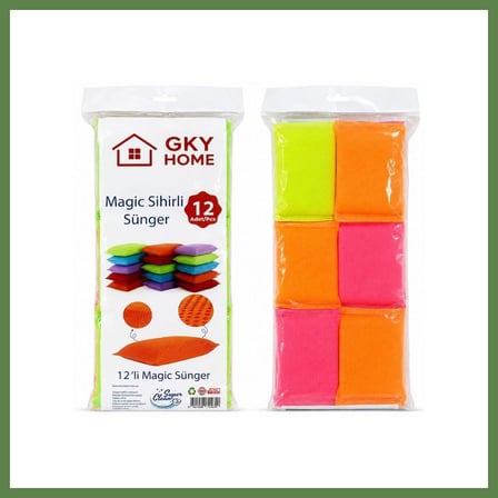 HOBİBAHÇEM Gky Home 12'li Magic Sosyete Sünger HB006