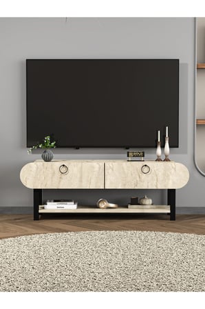 HOBİBAHÇEM Setro TV Ünitesi Ekru 110 cm HB006