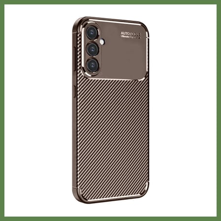 Hobi̇Bahçem Samsung Galaxy S24 Fe Uyumlu Kılıf Auto Focus Karbon Kapak - Kahverengi Hb006