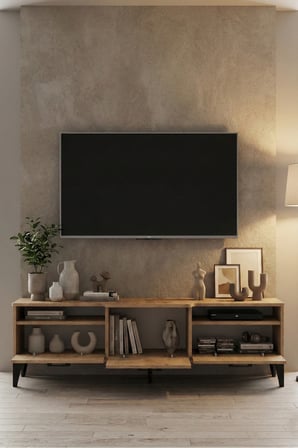 HOBİBAHÇEM Mistral TV Sehpası Suntalam Bej 160x40 cm HB006