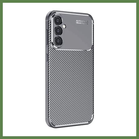 HOBİBAHÇEM Samsung Galaxy A26 Uyumlu Kılıf Auto Focus Karbon Kapak - Gri HB006