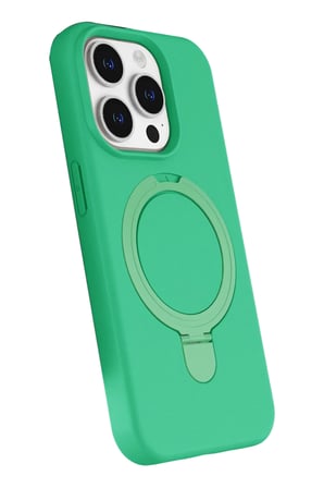 HOBİBAHÇEM iPhone 15 Pro Max Uyumlu Regal Magsafe Standlı Kapak - Yeşil HB006