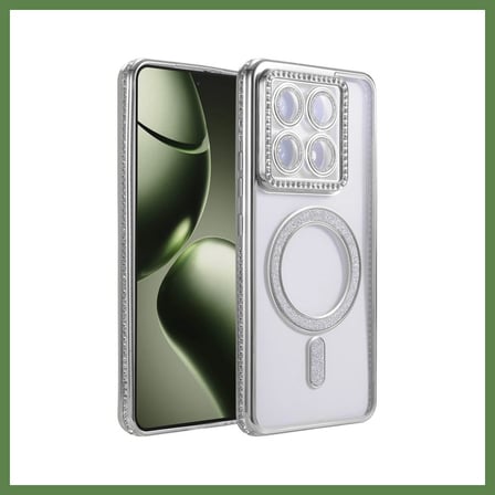 HOBİBAHÇEM Mi 14T Pro Uyumlu Joke Simli Magneticsafe Kılıf - Gümüş HB006