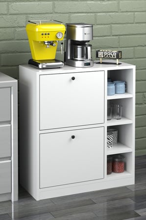 HOBİBAHÇEM Kahve Köşesi Dolabı Beyaz HB006