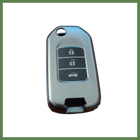 HOBİBAHÇEM Honda Fc5/H-RV/C-RV Uyumlu Silikon Oto Anahtar Kumanda Kabı Kılıf Gri HB006