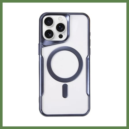 HOBİBAHÇEM iPhone 16 Pro Uyumlu Kılıf Boyi Magsafe Silikon Kapak - Lacivert HB006