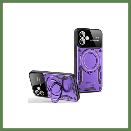 HOBİBAHÇEM Samsung Galaxy A05 Uyumlu Kılıf Joy Lens Standlı Kapak - Mor HB006