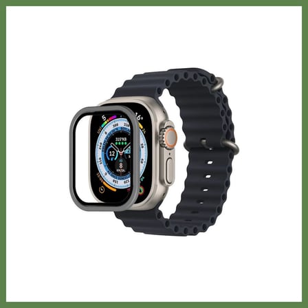 HOBİBAHÇEM Watch Ultra 49mm Uyumlu Alüminyum Kasa Cam Ekran Koruyucu - Gri HB006