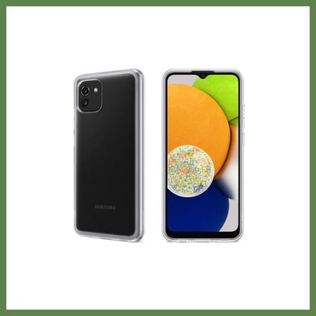 Hobi̇Bahçem Samsung Galaxy A03 Uyumlu Kılıf Lüx Şeffaf Silikon Hb006